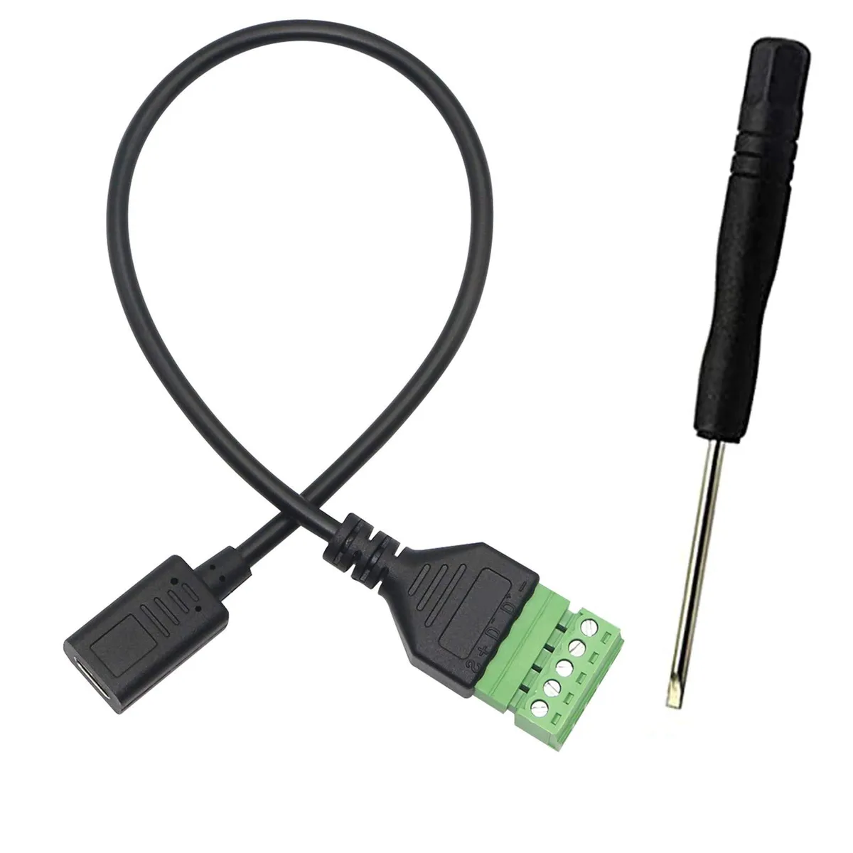 BUCIER BUCIER USB C Female Screw Terminal 5P 30cm Cable — product photo