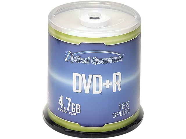 VinPower VinPower OQDPR16LT-BX 4.7GB 16X DVD+R Logo Top 100 spindle dvd media — product photo
