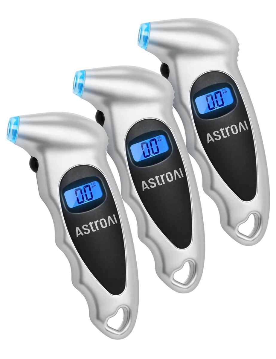 KEHIPI KEHIPI Tire Pressure Gauge Digital 0-150 PSI 3 Pack Sliver — product photo