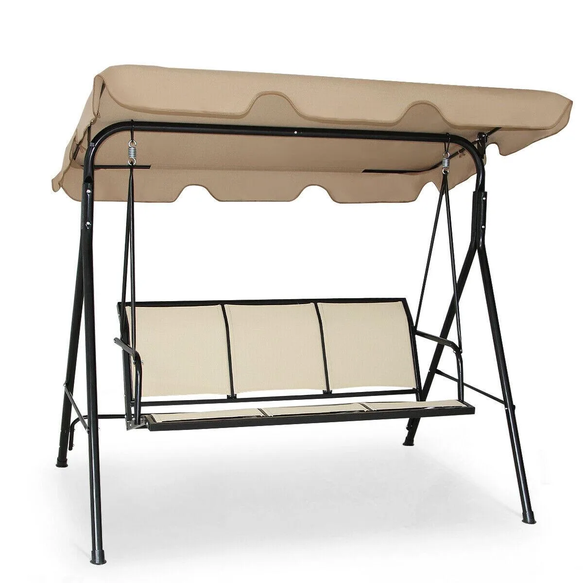 SlickBlue SlickBlue 3 Person Steel Frame Patio Swing Brown — product photo