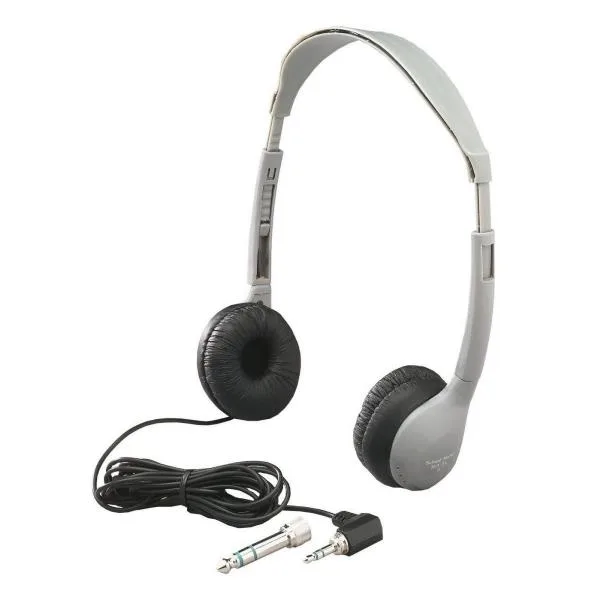 HamiltonBuhl HamiltonBuhl SchoolMate Personal Stereo Headphone Leatherette Cushions Gray — product photo