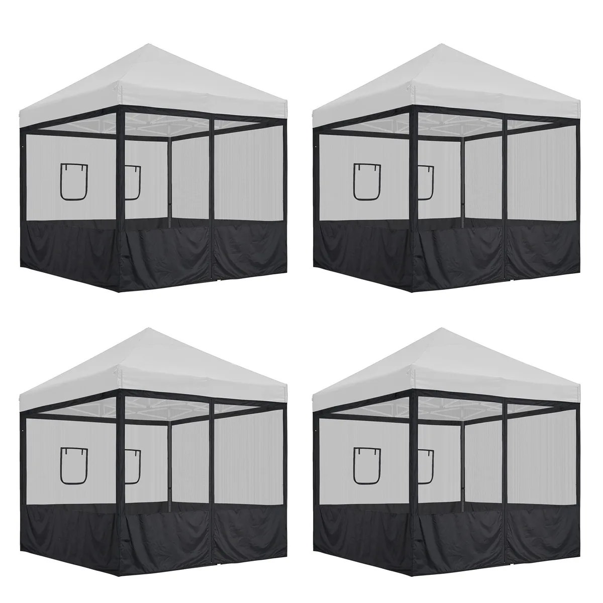 Yescom USA, Inc. Yescom USA, Inc. 07CSW004-HM-06.V2X4 16 Pcs Mesh Sidewall Canopy Kit 10 ft — product photo