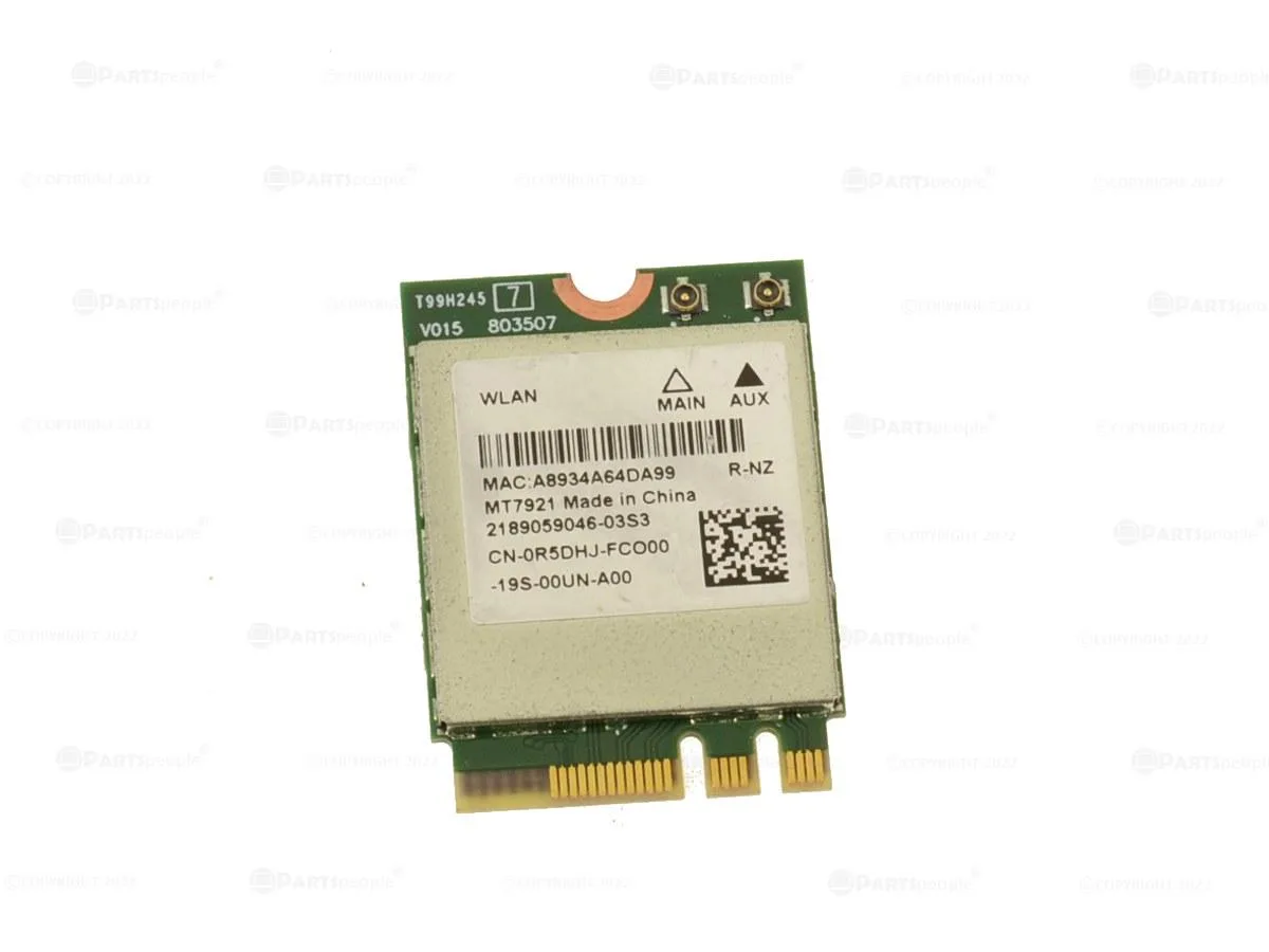 DELL DELL MT7921 Wi-Fi 6 Bluetooth 5.2 M.2 Card R5DHJ — product photo