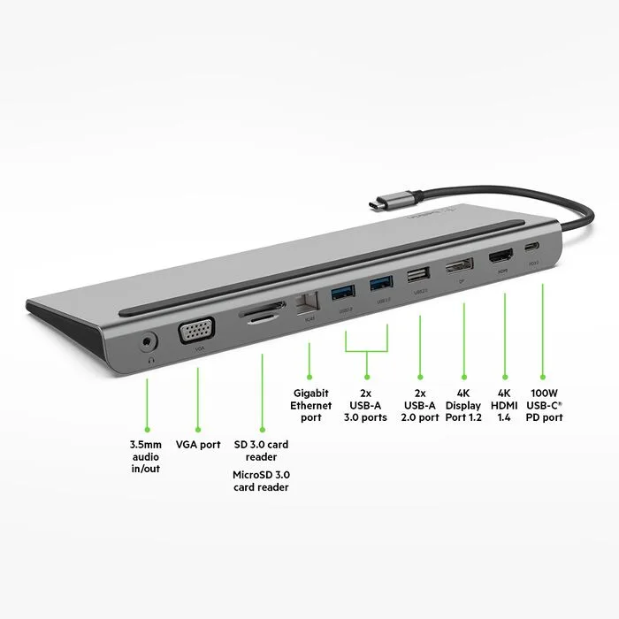 Belkin Belkin INC004btSGY 11-in-1 Docking Station 4K 100W PD — product photo