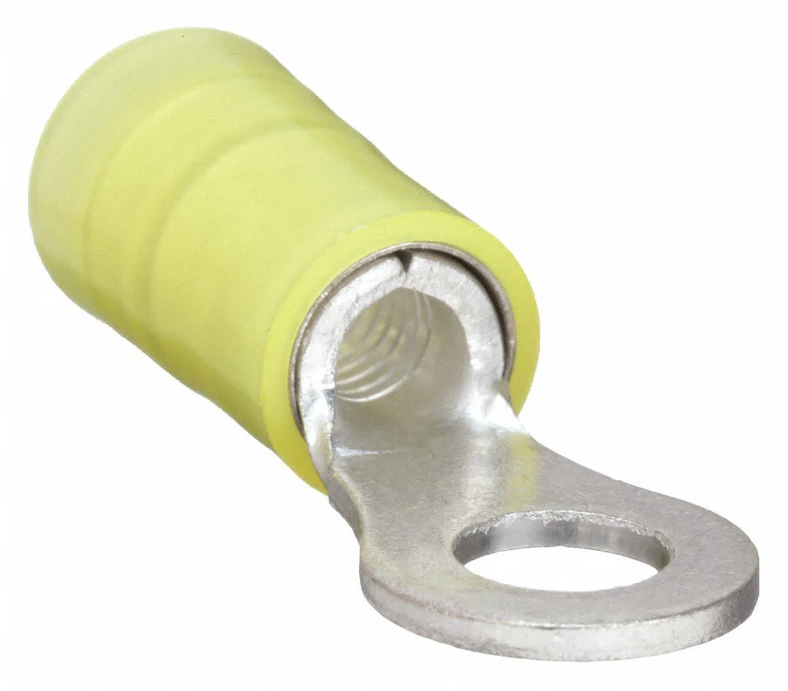 Panduit Panduit PN10-14R-L 12-10 AWG Nylon Ring Terminal 1/4" Stud PK50 — product photo