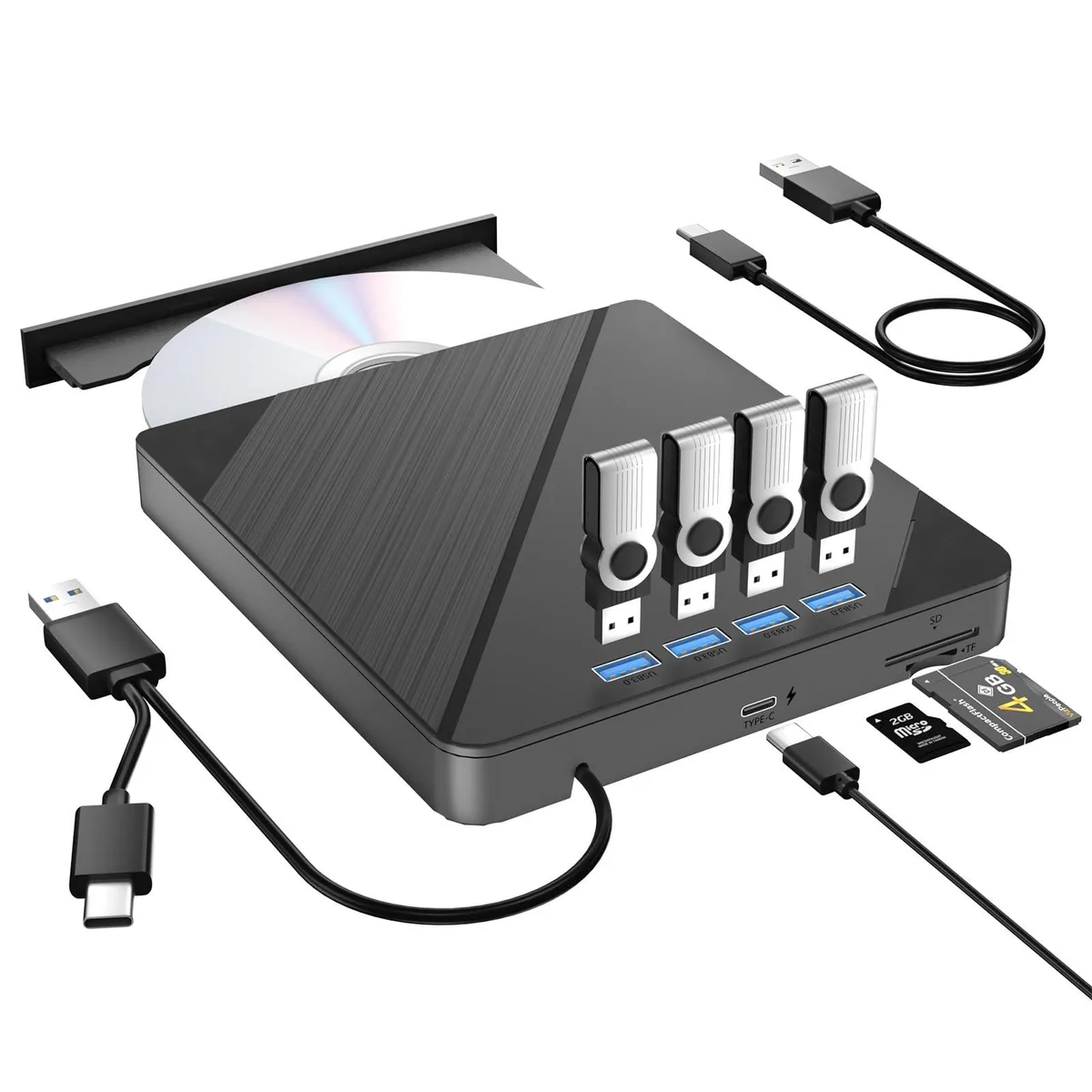  TYYWGD CD/DVD Duplicator 7-in-1 24x 2 GB 5 Gbps 13.9 in — product photo