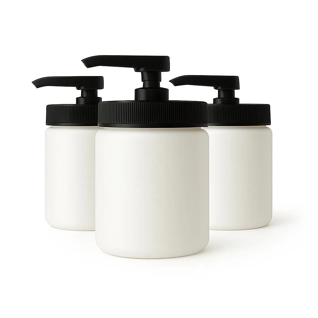 Vandue Corporation Vandue Corporation Royal Massage 16oz Pump Jar White/Black 3-Pack — product photo