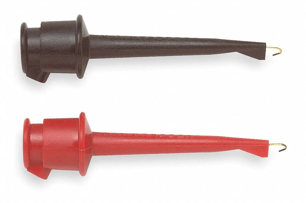 Pomona Electronics Pomona Electronics 3925-02 Mini Test Clip, Black/Red, 5A, 60VDC — product photo
