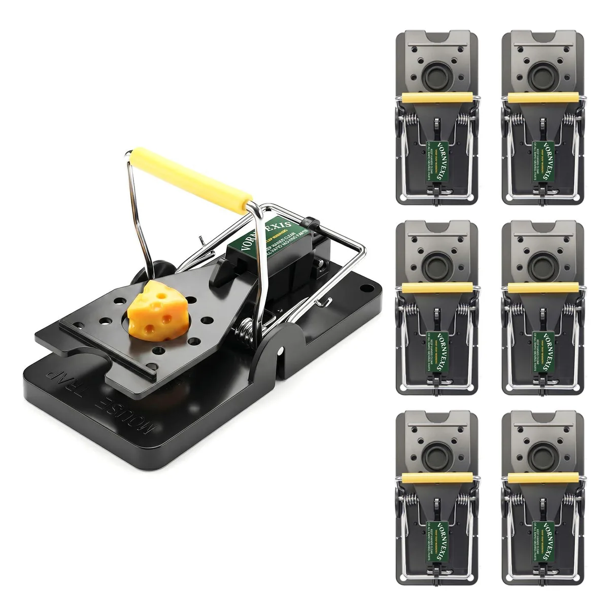 Plastic reusable snap mouse trap with no-touch release mechanism