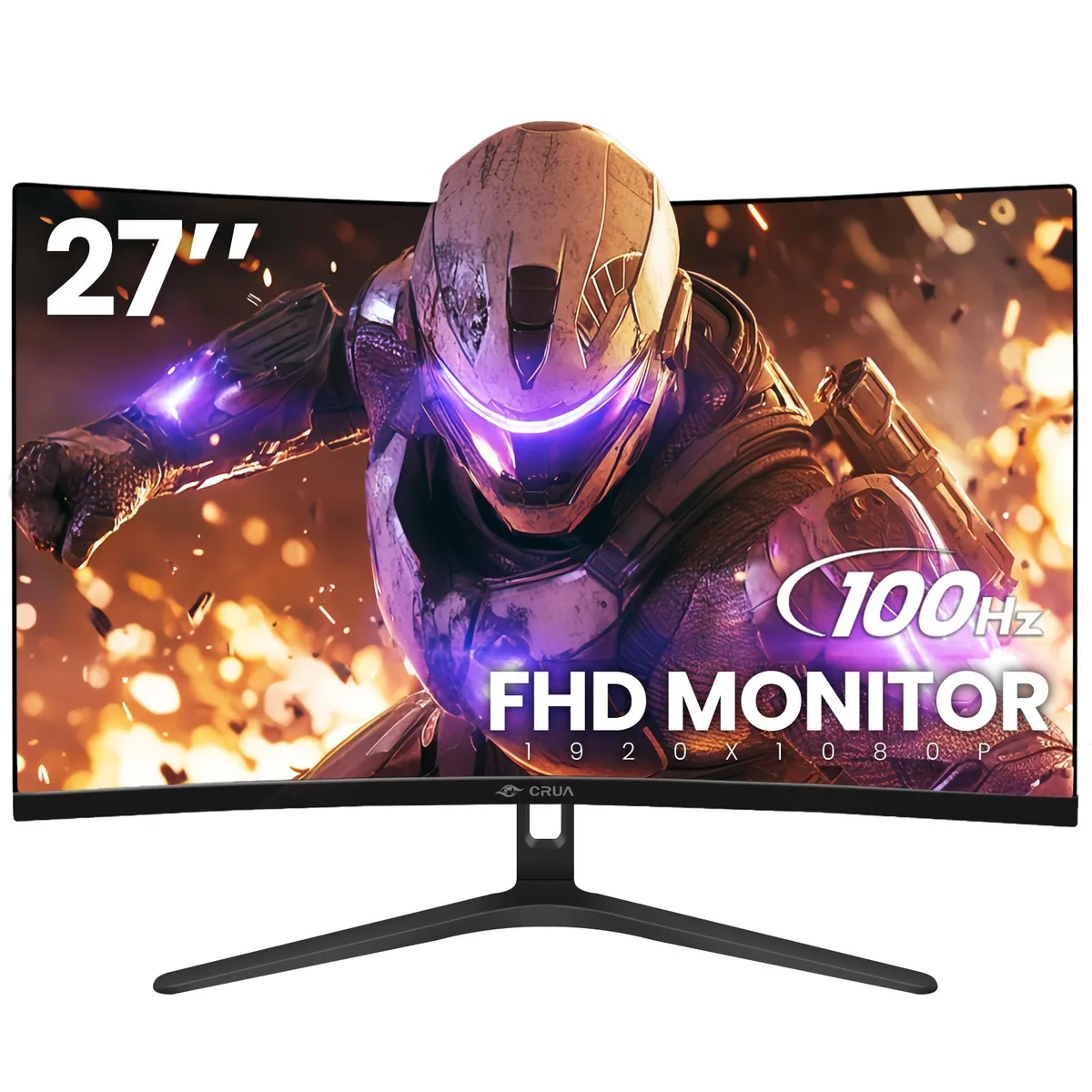 CRUA CRUA 27" Curved Gaming Monitor FHD 100Hz VA 1800R Black — product photo