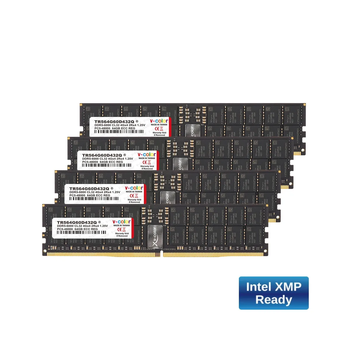 V-color V-color OC R-DIMM DDR5 256GB (64GBx4) 6000MHz CL38 ECC Registered memory upgrade — product photo