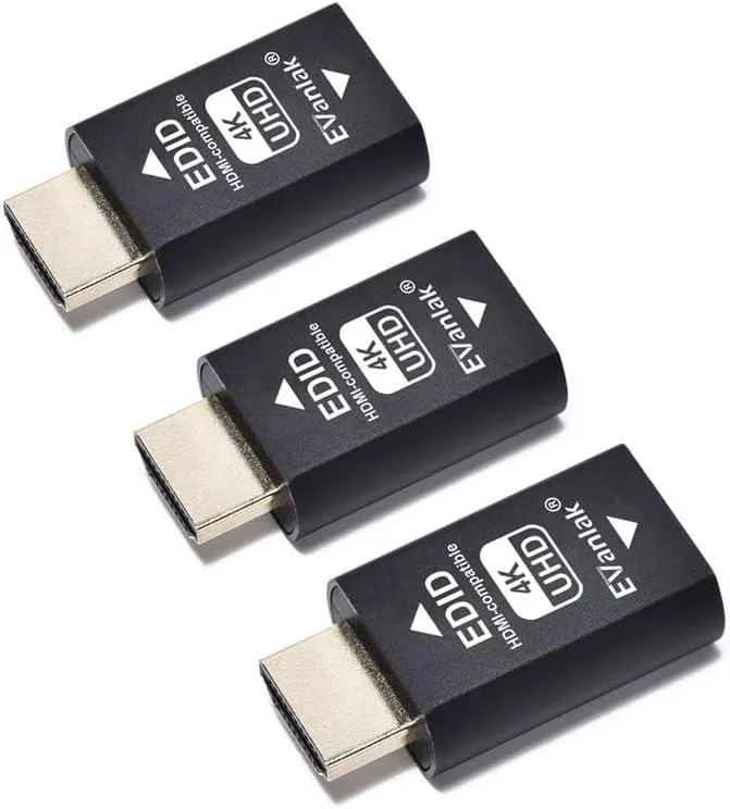 FLEANE FLEANE HDMI EDID Emulator Adapter 3-pack 4K 3840x2160@60Hz Thunderbolt — product photo