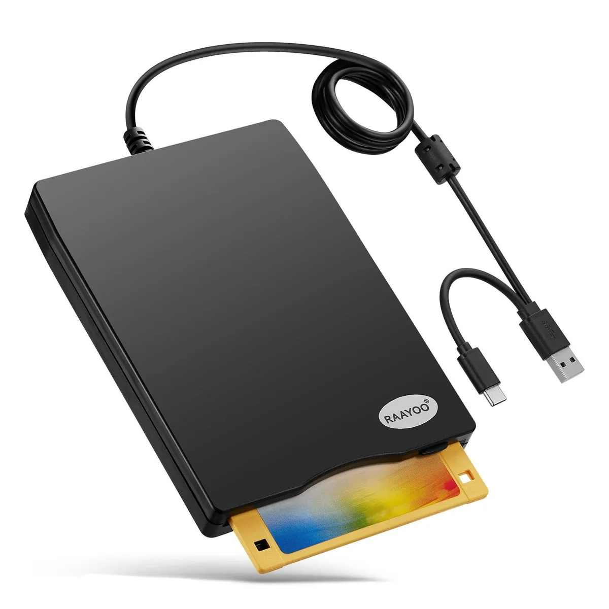  RAAYOO 3.5" 1.44 MB USB 2.0 Type C Floppy Drive Diskette — product photo