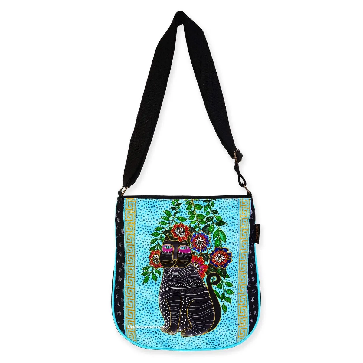 Sun 'N' Sand Sun 'N' Sand Laurel Burch Kitty Noir Black Cat Medium Crossbody Bag 10 x 2.25 x 12 inches — product photo