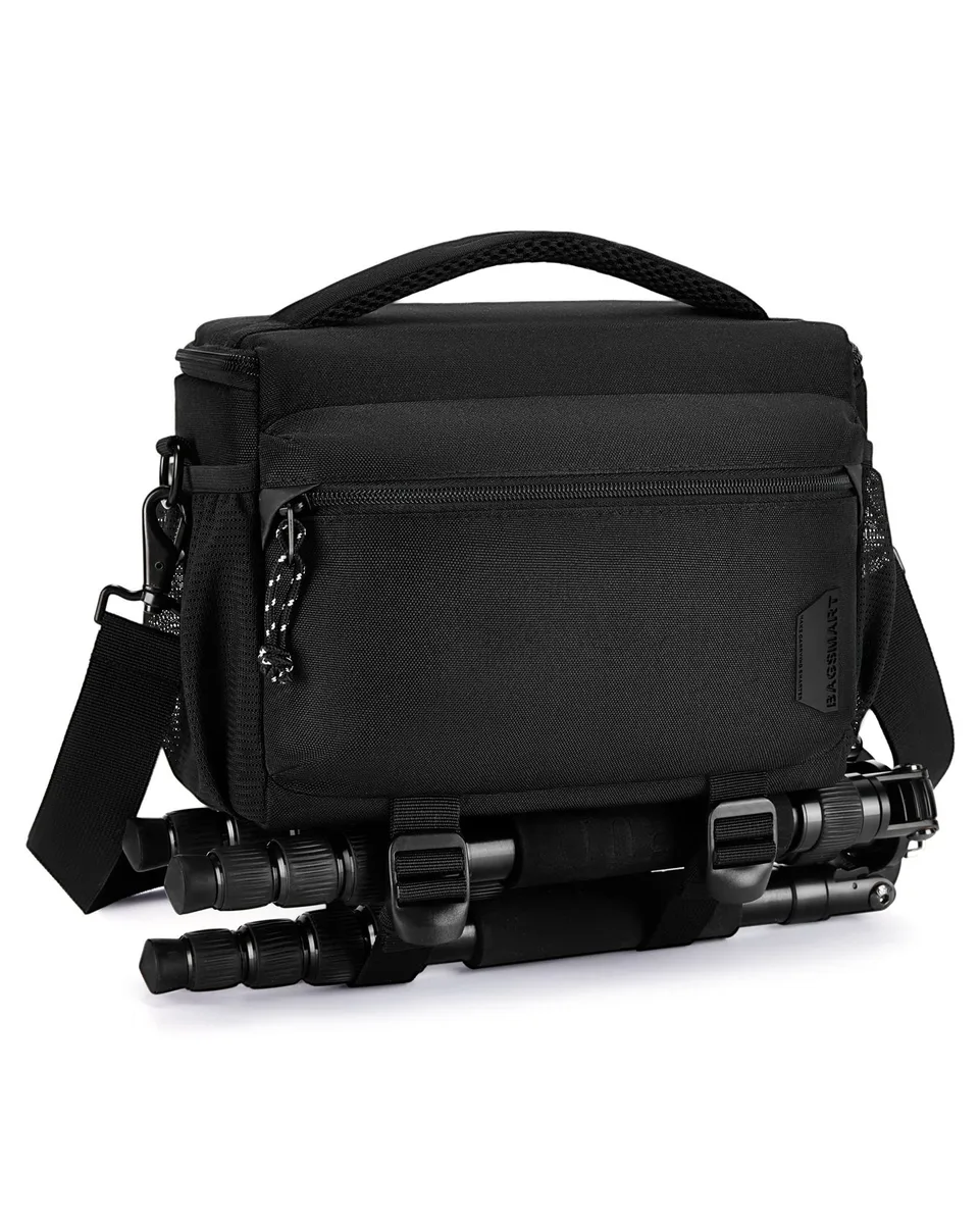 BAGSMART Camera Sling Bag M 9.8×5.1×7.9 in Black — product photo