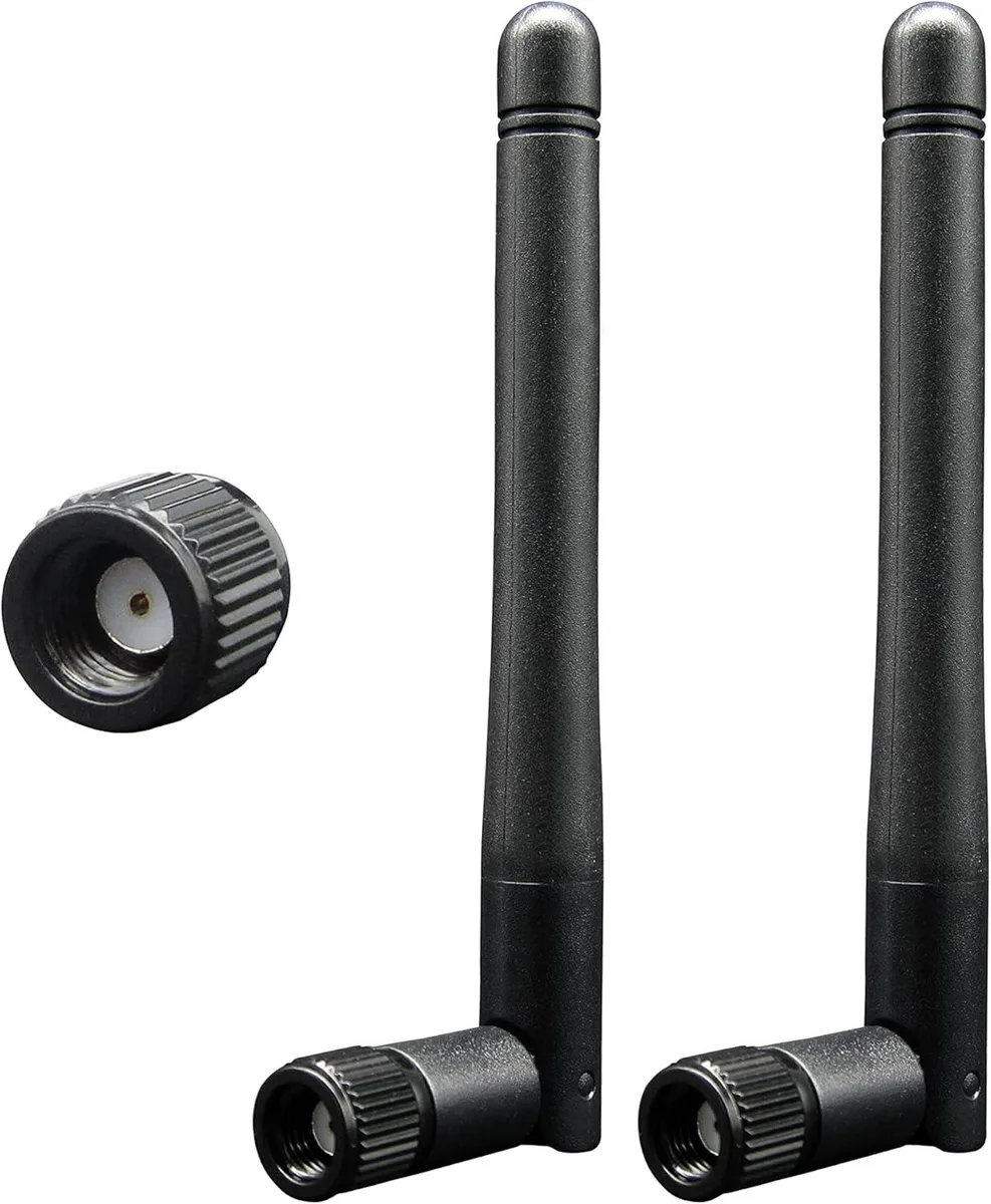 BFKK BFKK Dual Band WiFi Bluetooth Antenna 2.4 5.8 GHz 3dBi RP-SMA Male No Pin 2 Pack — product photo