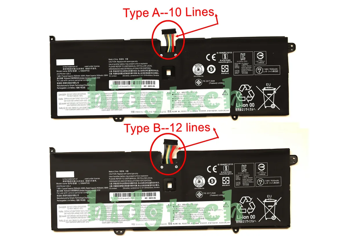 Beisite Beisite L18C4PH0 L18M4PH0 60Wh 7.68V laptop battery for Lenovo Yoga C940 14 — product photo