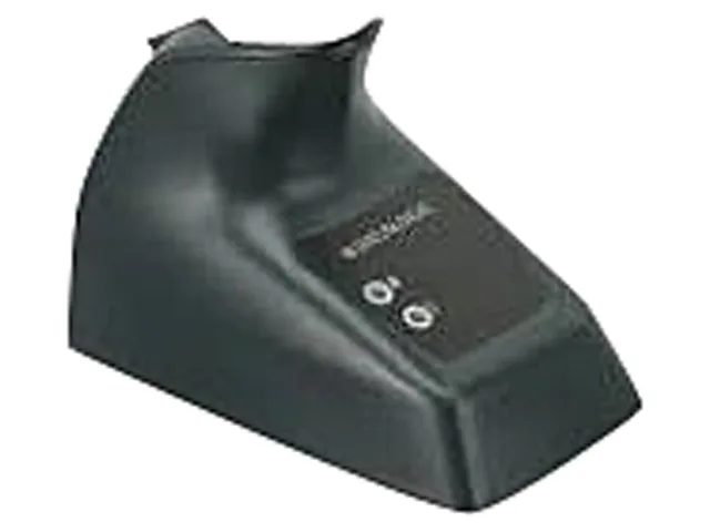 Black wireless charger unit with compact rectangular shape