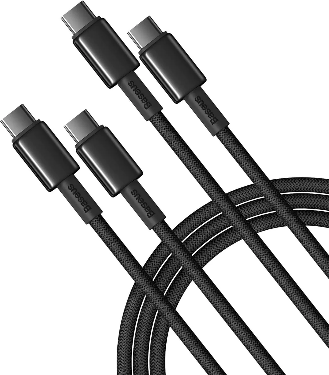 Kootion Kootion USB-C to USB-C Cable 2-Pack 3.3ft 100W 5A Zinc Alloy Nylon Braided — product photo