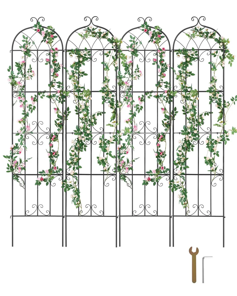 VEVOR VEVOR Garden Trellis 87 x 20 in 4-Pack Q195 Metal Black — product photo