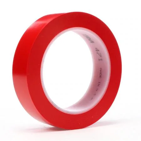Red vinyl coated cloth tape roll 1.5 inches wide 36 yards long