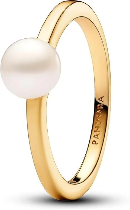 PANDORA PANDORA Treated Freshwater Cultured Pearl Ring 14k Gold-Plated Silver — product photo