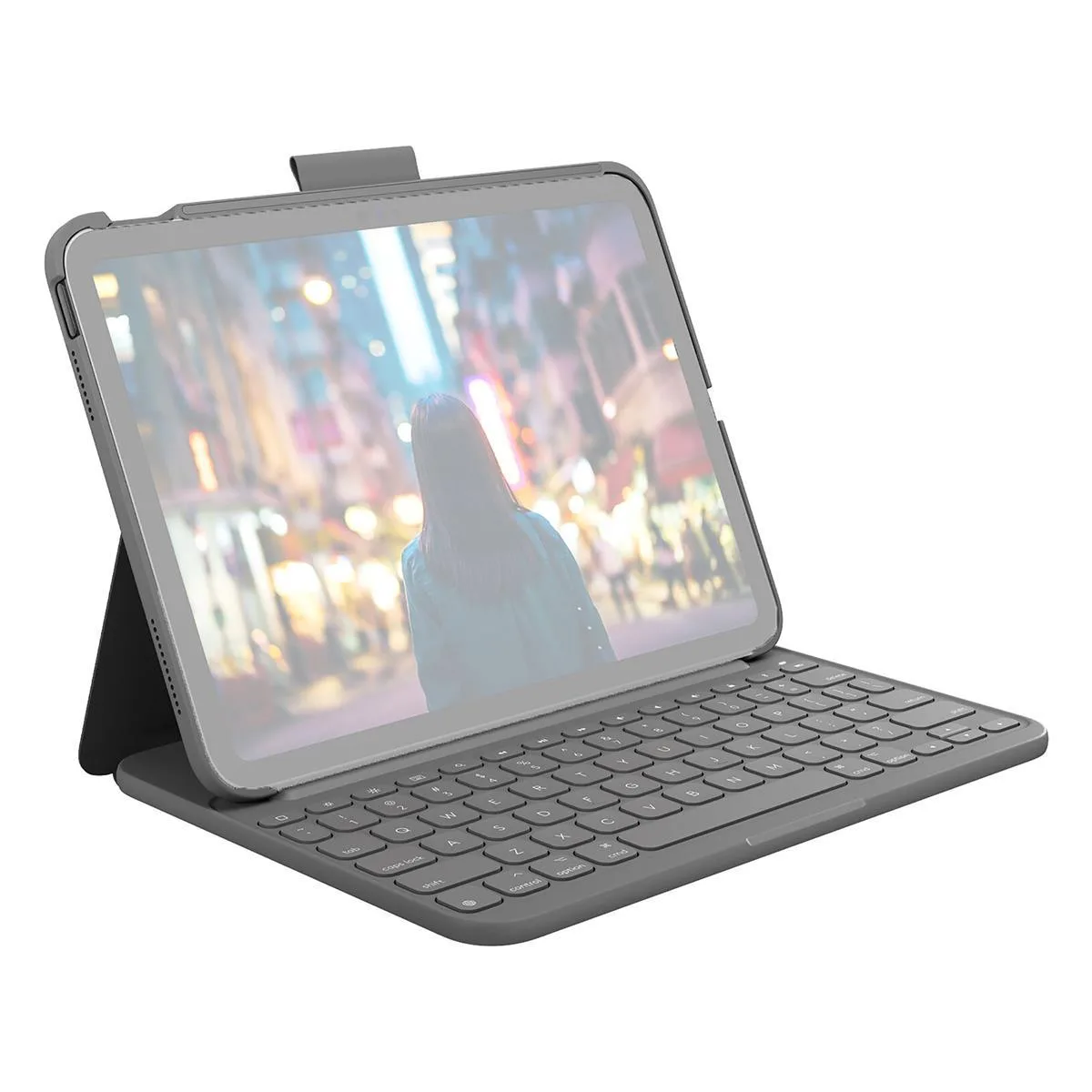 Logitech Logitech 920-011368 Slim Folio Keyboard Case Oxford Gray 10.9" iPad 10th Gen — product photo