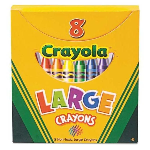 Crayola Crayola 520080 Large Crayons Tuck Box 8 Colors Illustration — product photo