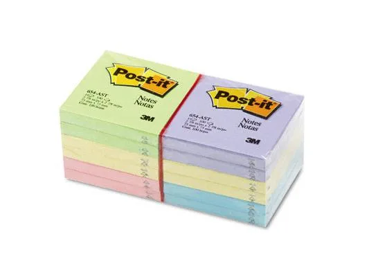 Twelve square sticky-note pads in bright Marseille colours, 100 sheets each
