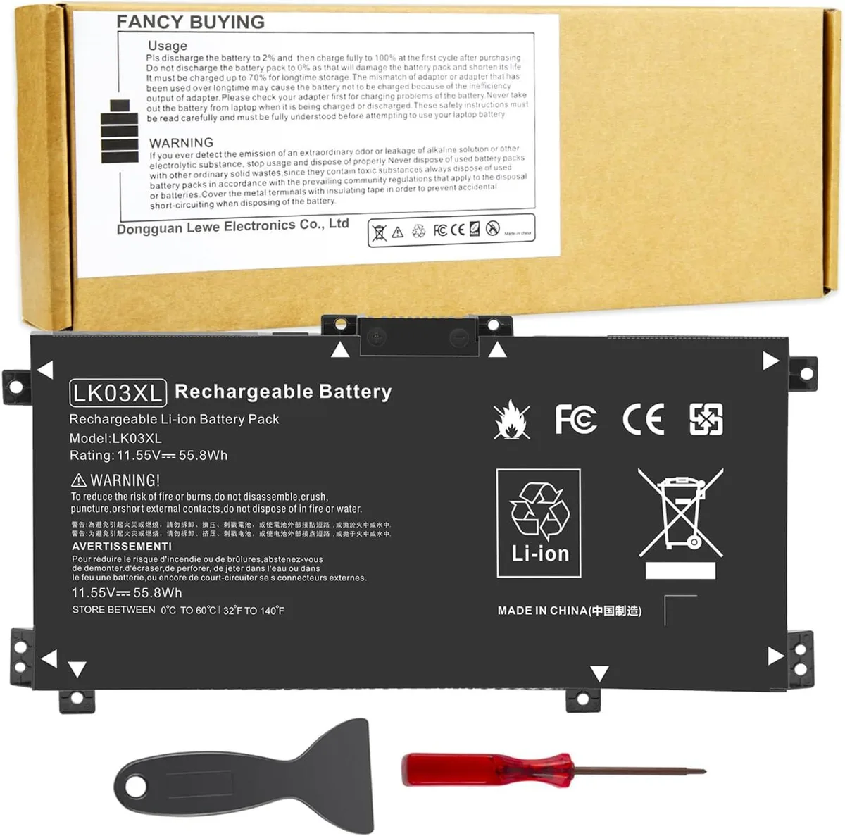 TAURKENAM TAURKENAM LK03XL 55.8Wh 11.55V 3-Cell laptop battery — product photo