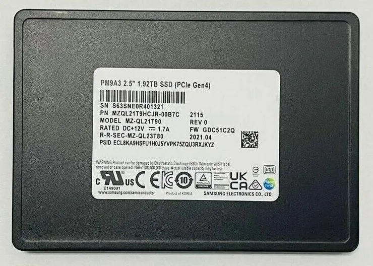 SAMSUNG SAMSUNG MZ-QL21T90 1.92TB 2.5Inch server RAM — product photo