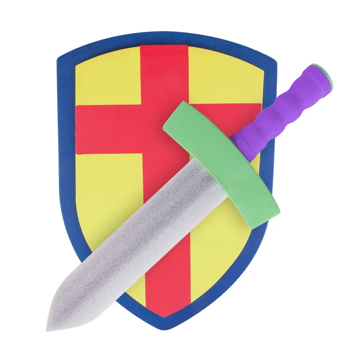  Foam Medieval Joust Sword &amp; Shield Knight Set 14.5" Sword 12" Shield — product photo
