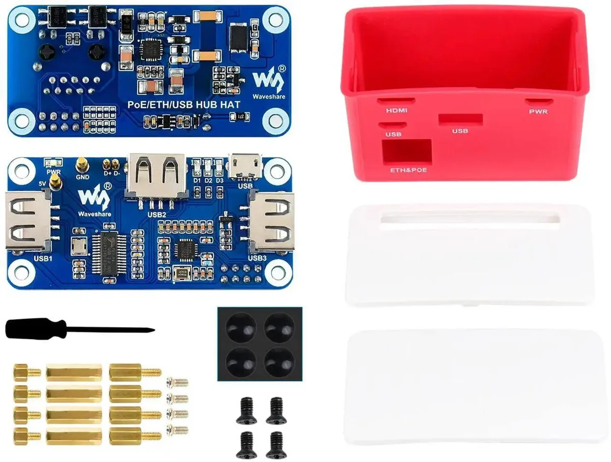 SMUGDESK SMUGDESK PoE Ethernet USB Hub HAT for Raspberry Pi Zero 2W/Zero W — product photo