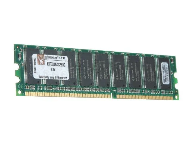 Kingston Technology Corp. Kingston Technology Corp. KVR333X72C25/1G 1GB DDR 333 (PC 2700) ECC Unbuffered server RAM — product photo