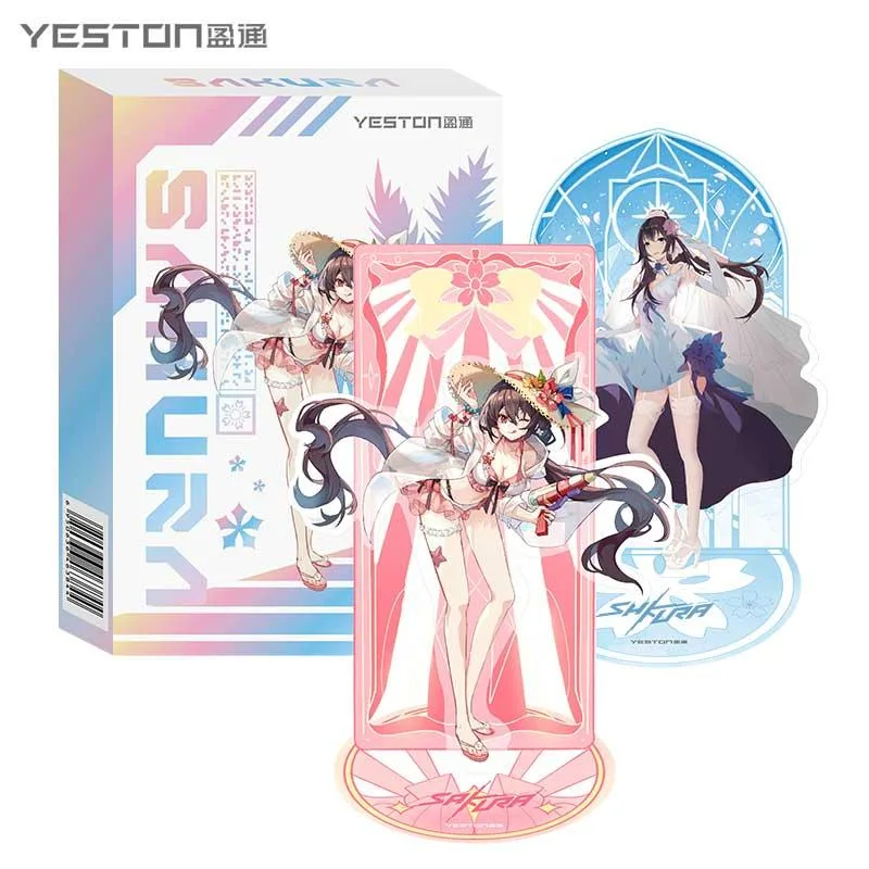 YESTON YESTON Sakura Sugar Desktop Signage Blue Pink Acrylic — product photo