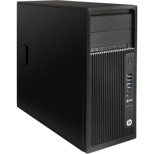 HP HP Z2 240 Tower Workstation Xeon E3-1225 v5 3.3 GHz 8 GB DDR4 256 GB SSD 1 TB HDD Windows 11 Pro Desktop PC — product photo