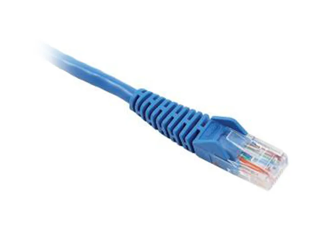 Blue 7-foot Cat5e patch cable with snagless RJ45 connectors