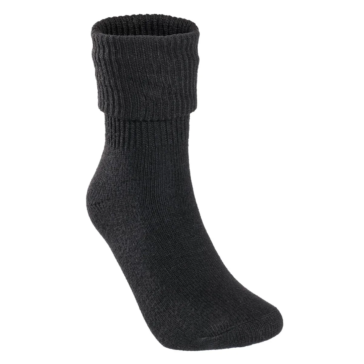 Three pairs of colourful wool crew socks in assorted shades