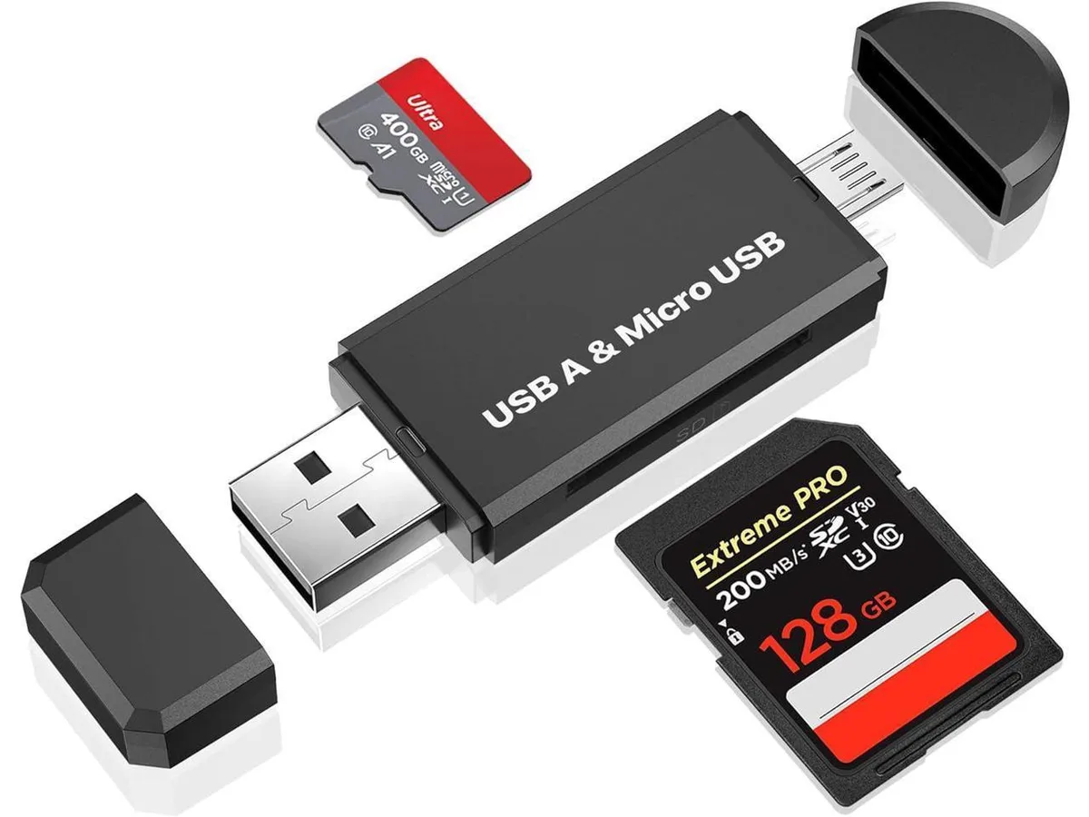 BONAEVER BONAEVER 2 in 1 USB 2.0 Micro USB OTG Card Reader — product photo