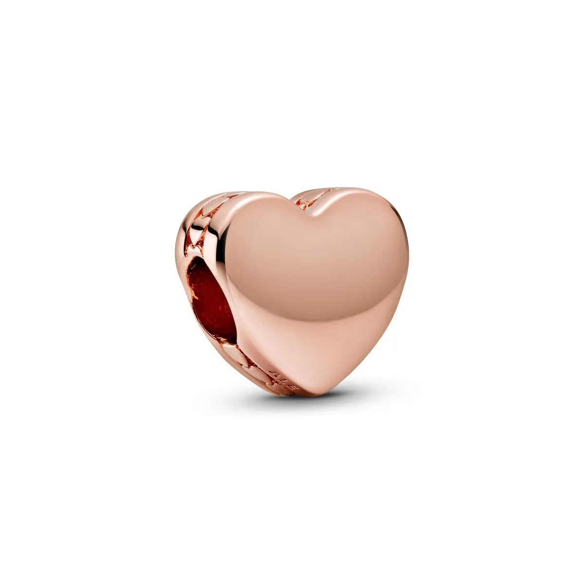 PANDORA PANDORA Engravable Heart Charm 14k Rose Gold Plated — product photo