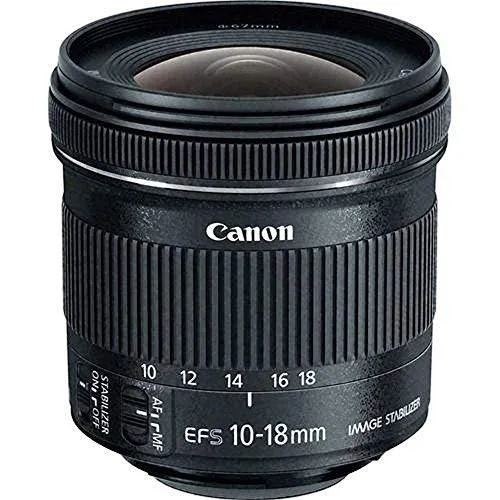 Canon Canon EF-S 10-18mm f/4.5-5.6 IS STM camera lens — product photo