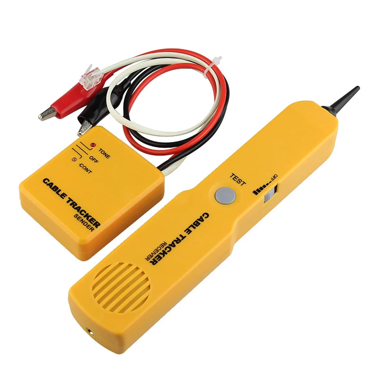 aFe Power wire tracer kit with probe, transmitter, alligator clips and RJ11 plug