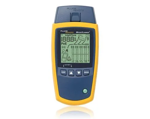 Fluke MicroScanner² cable verifier kit in carry case with accessories