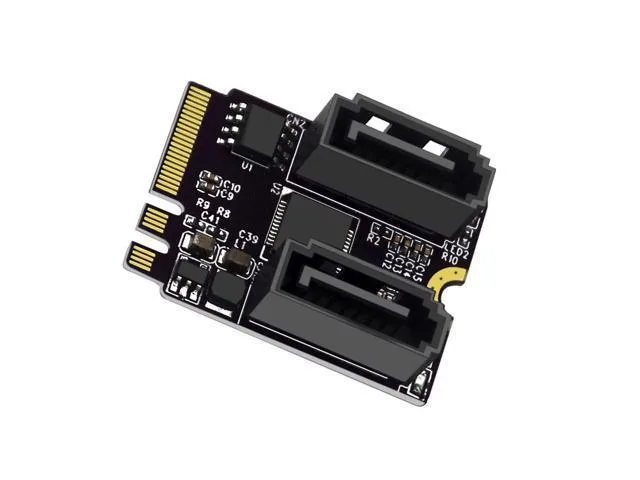 LORDWORLD LORDWORLD NGFF Key A+E to SATA 3.0 Dual Port Adapter JMB582 2230 — product photo