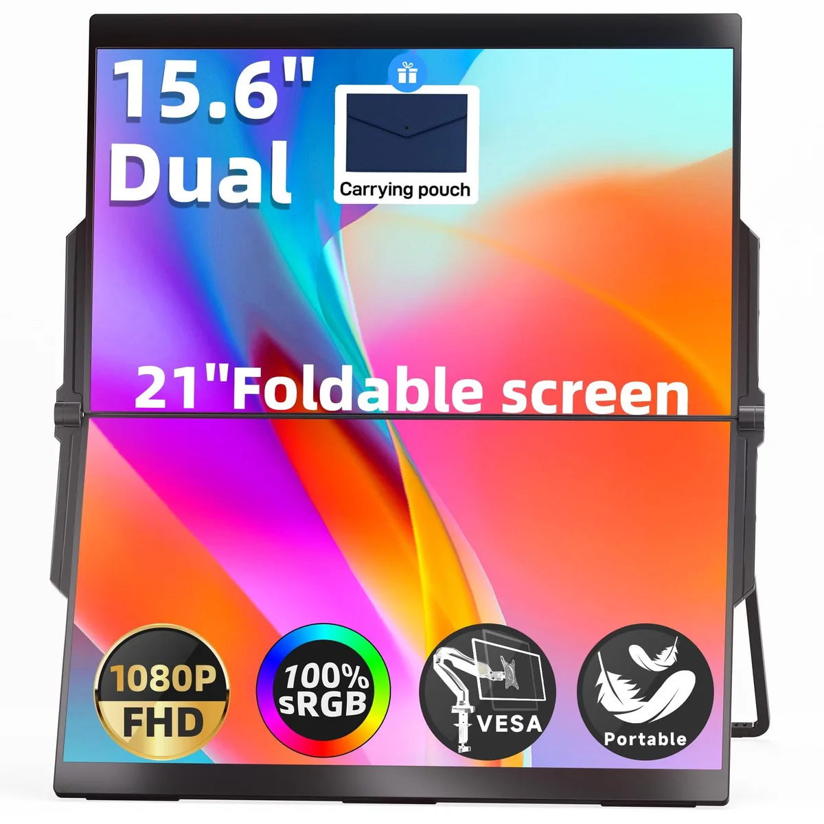 INGNOK INGNOK YNF2B 15.6" FHD 1080P 100% sRGB Dual Monitor Accessory — product photo
