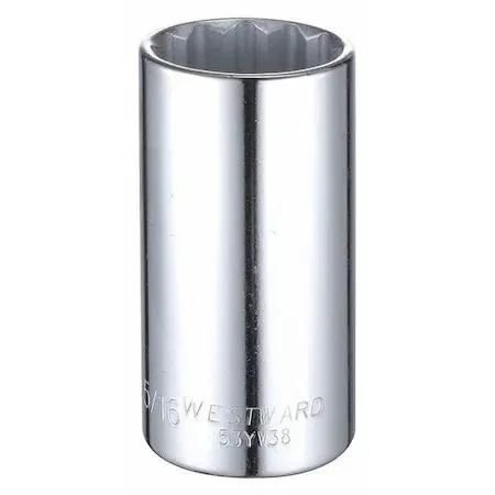 Westward Westward 53YV38 1/2" Drive SAE Deep Socket 1-5/16" 12 Pt — product photo