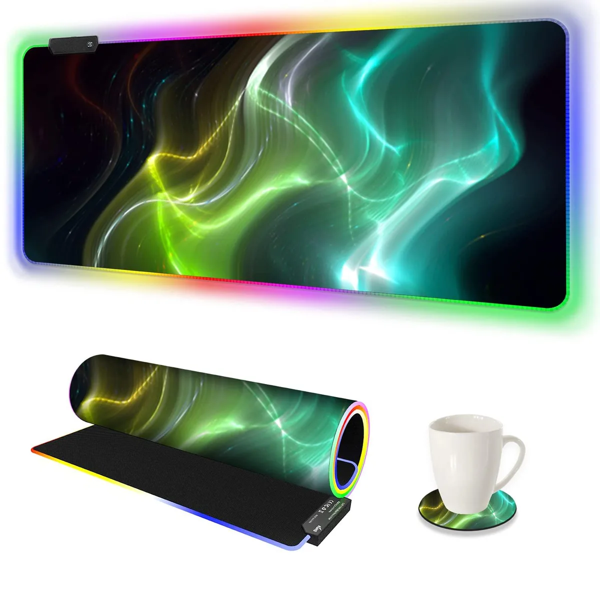 KEHIPI KEHIPI Large RGB Mouse Pad 900x400mm Cool Aurora — product photo