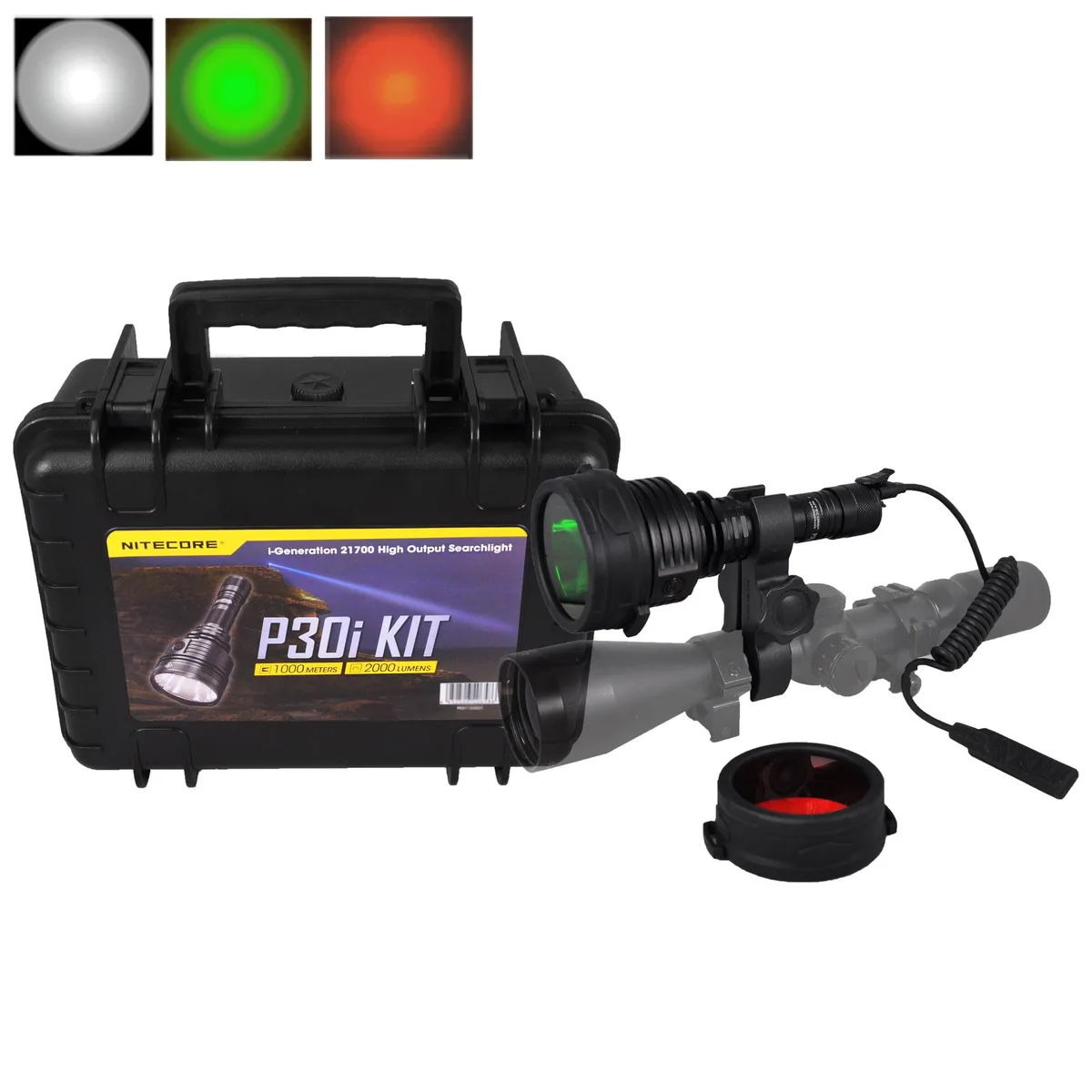 Nitecore Nitecore P30i 2000 Lumen 1093 Yard Flashlight Hunting Kit — product photo