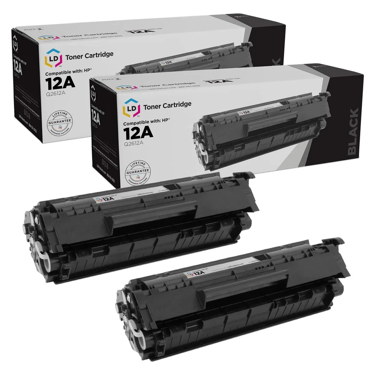 LD Products LD Products Compatible HP 12A Black Toner Cartridge 2-Pack — product photo