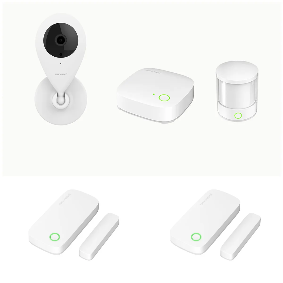 siroka siroka Smart Sensor &amp; Alarms Set Mini Hub IP Camera Motion Door Window White 720P 50 devices — product photo